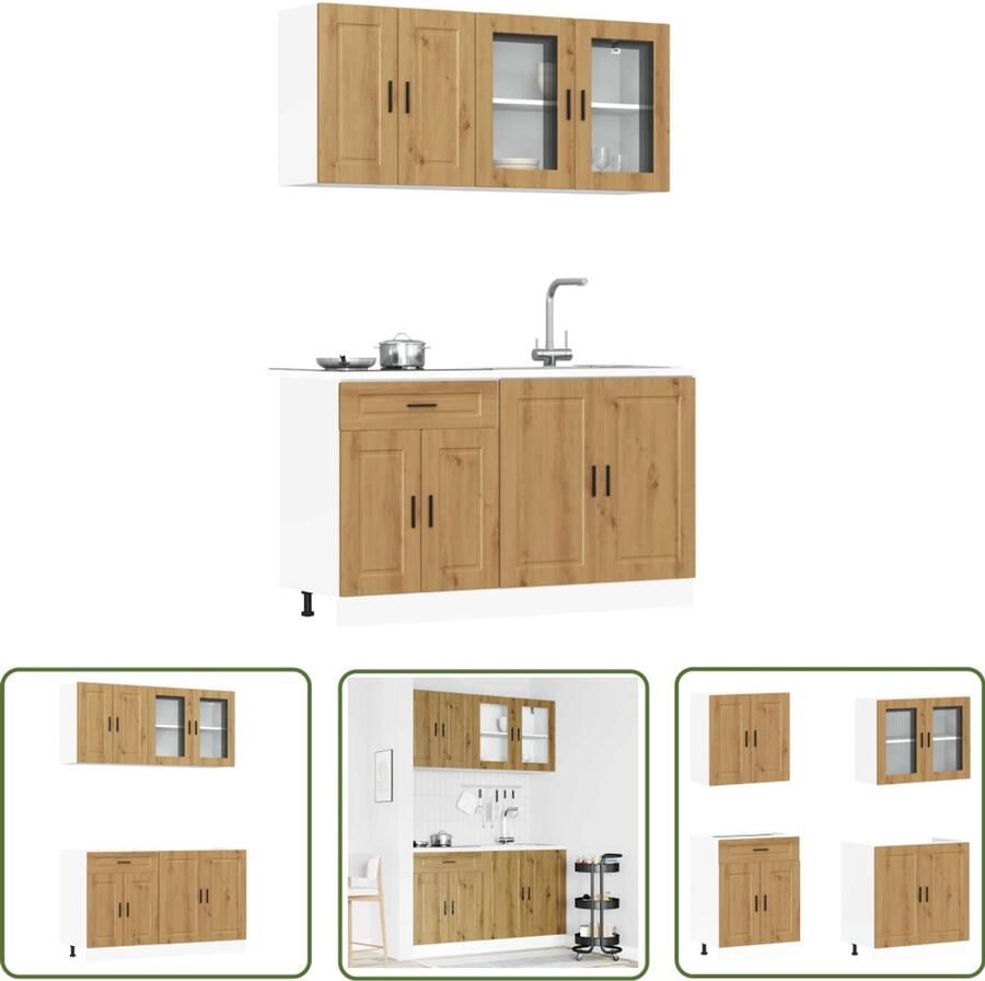 VidaXL Sleutel Dynamo Meter 4-delige Keukenkastenset Kalmar bewerkt hout artisanaal eiken Gereedschap Klikmechanisme Torque Wrench