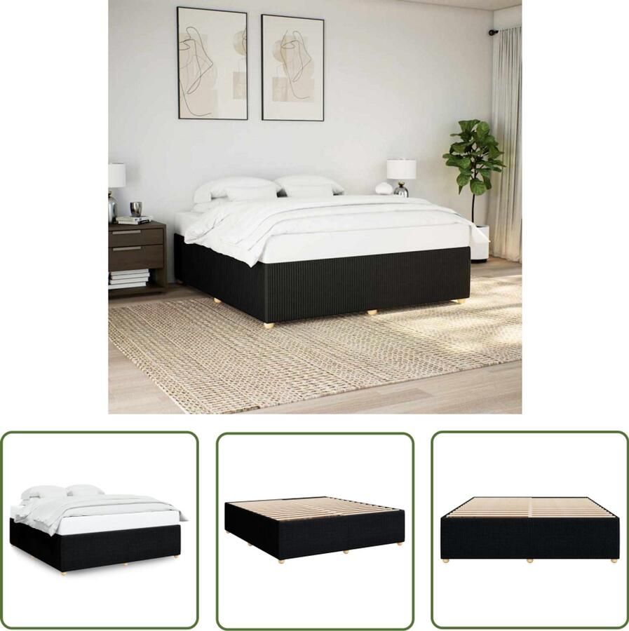 VidaXL Sleutelset Dynamische Sleutel Bedframe zonder matras stof zwart 180x200 cm Gereedschap Mechanica Drapers Tools
