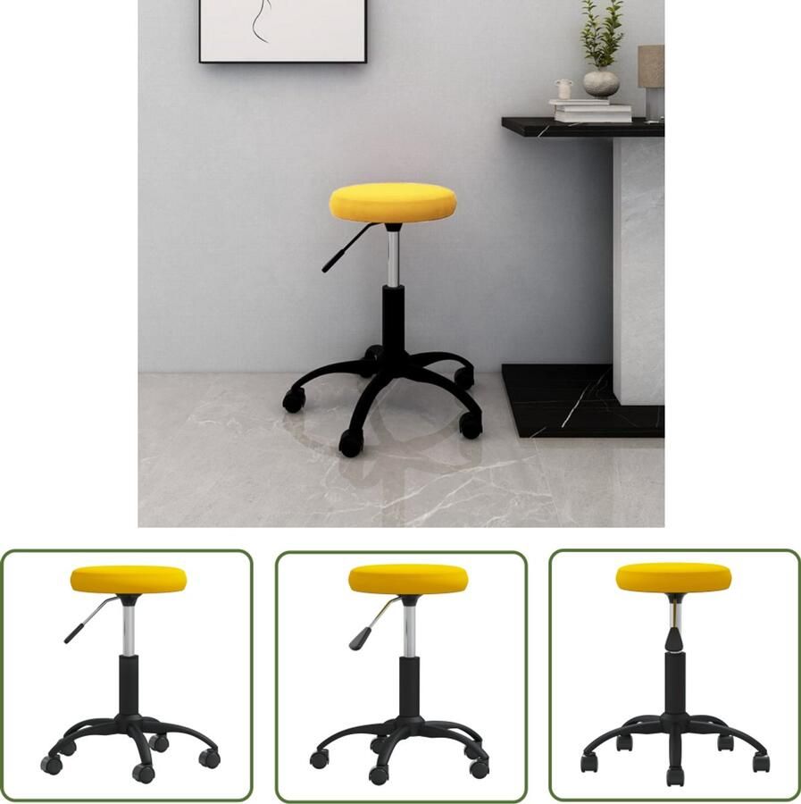 VidaXL Sleutelset Dynamische Sleutel Kantoorstoel draaibaar fluweel mosterdgeel Gereedschap Mechanica Monteursgereedschap