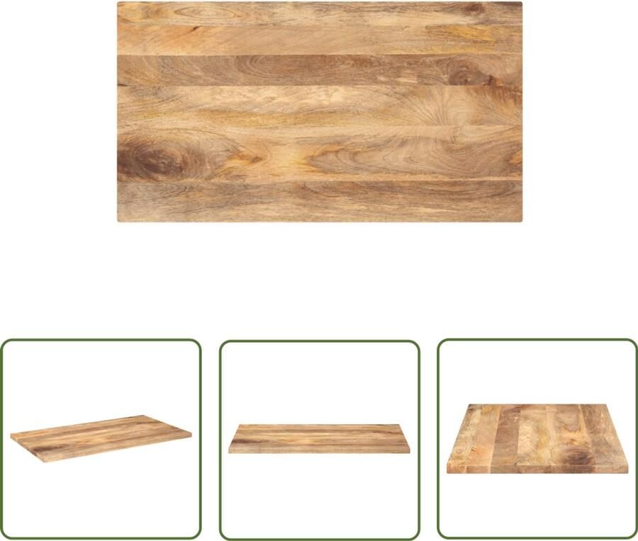 VidaXL Sleutelset Dynammometer Sleutel Tafelblad rechthoekig 100x50x3 8 cm massief mangohout Gereedschap Handgereedschap Drapers Tools