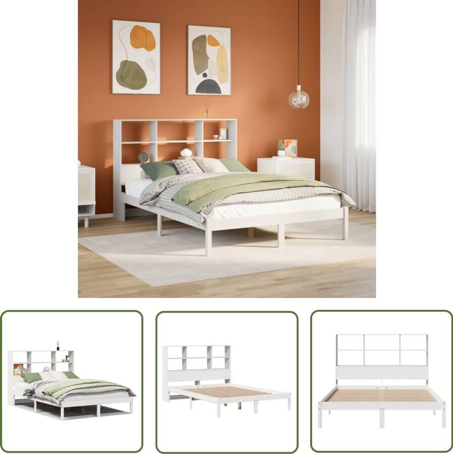 VidaXL Sleutelset Dynamo Meter Bed met boekenkast zonder matras grenenhout wit 120x190 cm Gereedschap Handgereedschap Monteursgereedschap