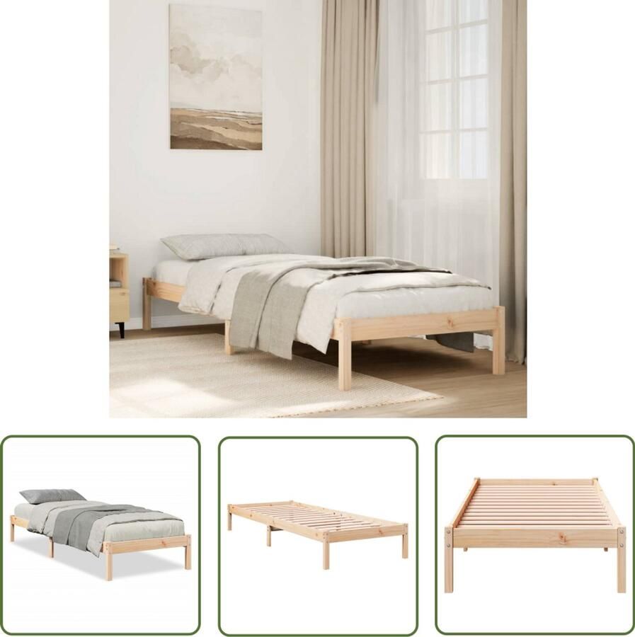 VidaXL Sleutelset Dynamo Meter Bedframe extra lang zonder matras massief grenenhout 100x210 cm Gereedschap Handgereedschap Drapers Tools