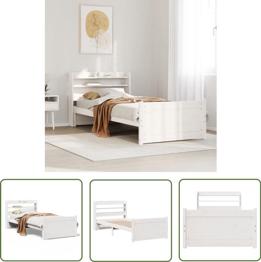 VidaXL Sleutelset Dynamo Meter Bedframe met hoofdeinde zonder matras 90x200 cm wit Gereedschap Klikmechanisme Torque Wrench