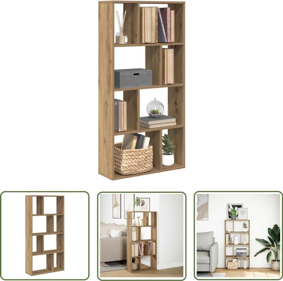 VidaXL Sleutelset Dynamo Meter Boekenkast 60x20x120 cm bewerkt hout artisanaal eikenkleurig Gereedschap Handgereedschap Klikmechanisme