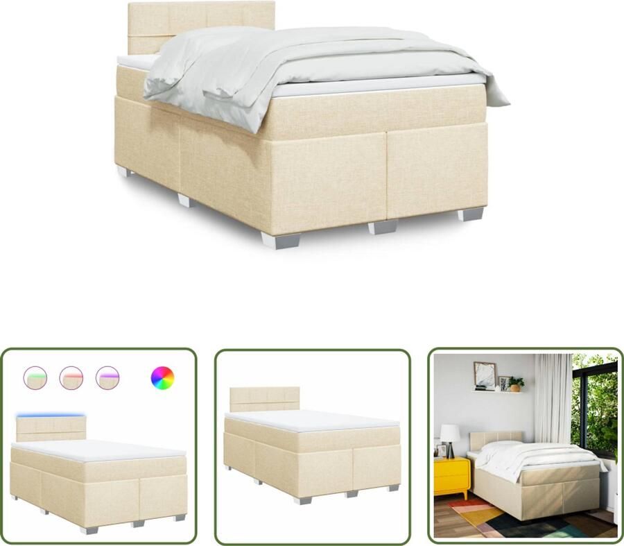 VidaXL Sleutelset Dynamo Meter Boxspring met matras stof crèmekleurig 120x200 cm Gereedschap Handgereedschap Monteursgereedschap