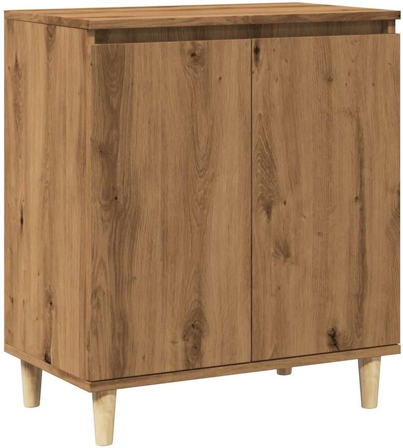 VidaXL Dressoir 60x35x70 cm bewerkt hout artisanaal eikenkleur Dynamo Meter Sleutelset Gereedschap Klikmechanisme Torque Wrench