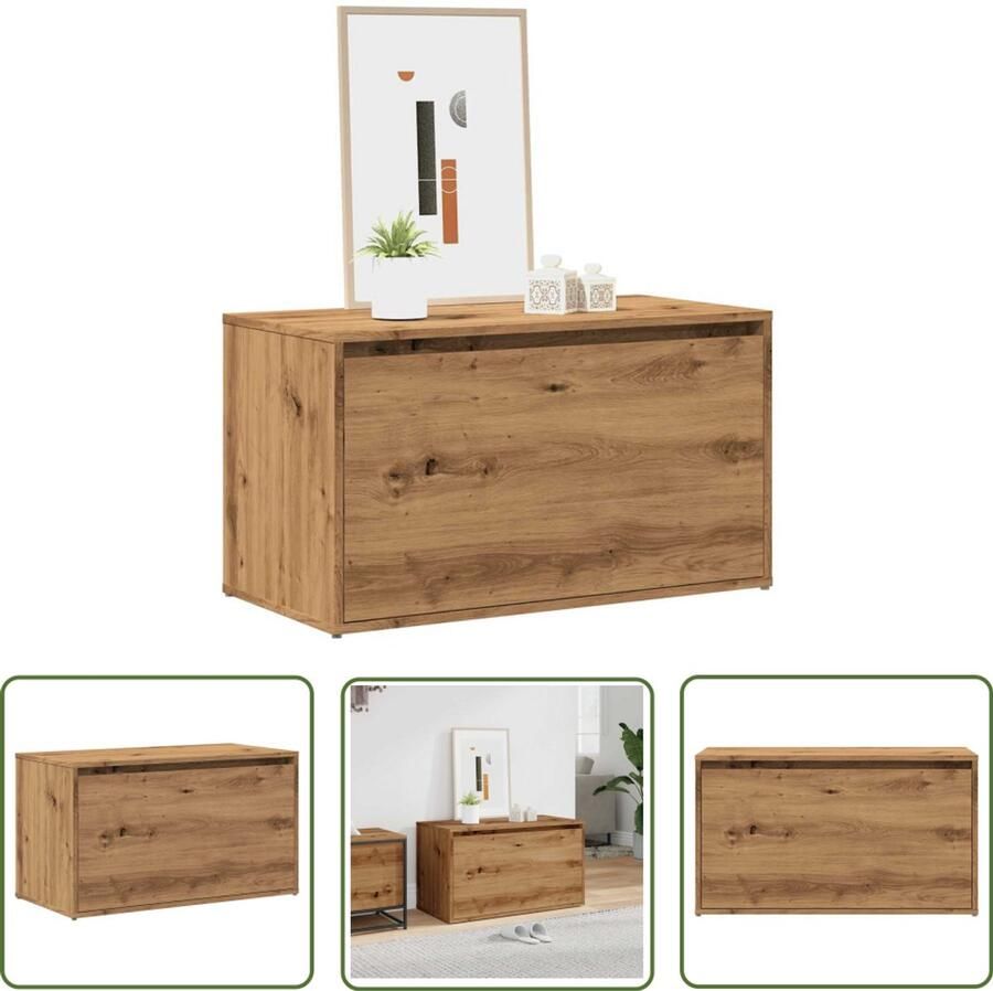 VidaXL Sleutelset Dynamo Meter Halbankje 80x40x45 cm bewerkt hout artisanaal eikenkleur Gereedschap Handgereedschap Drapers Tools