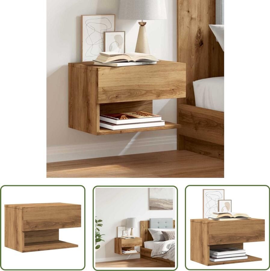 VidaXL Sleutelset Dynamo Meter Nachtkastje wandgemonteerd arisanaal eikenkleur Gereedschap Handgereedschap Klikmechanisme