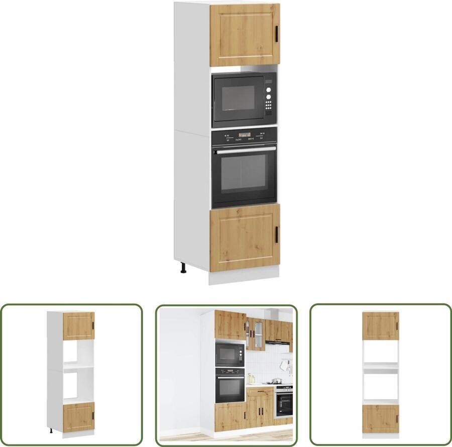 VidaXL Sleutelset Dynamo Meter Ovenkasten 2 st Porto bewerkt hout artisanaal eikenkleurig Gereedschap Handgereedschap Drapers Tools