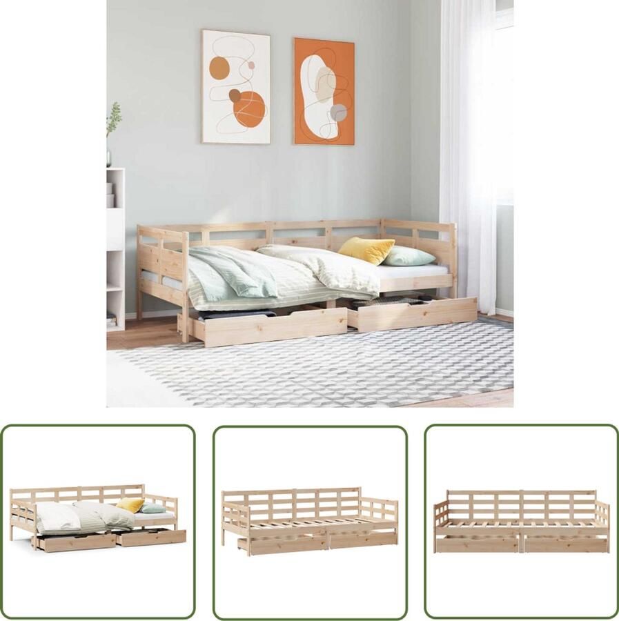 VidaXL Sleutelset Dynamo Meter Slaapbank met lades 90x200 cm massief grenenhout Gereedschap Handgereedschap Mechaniek