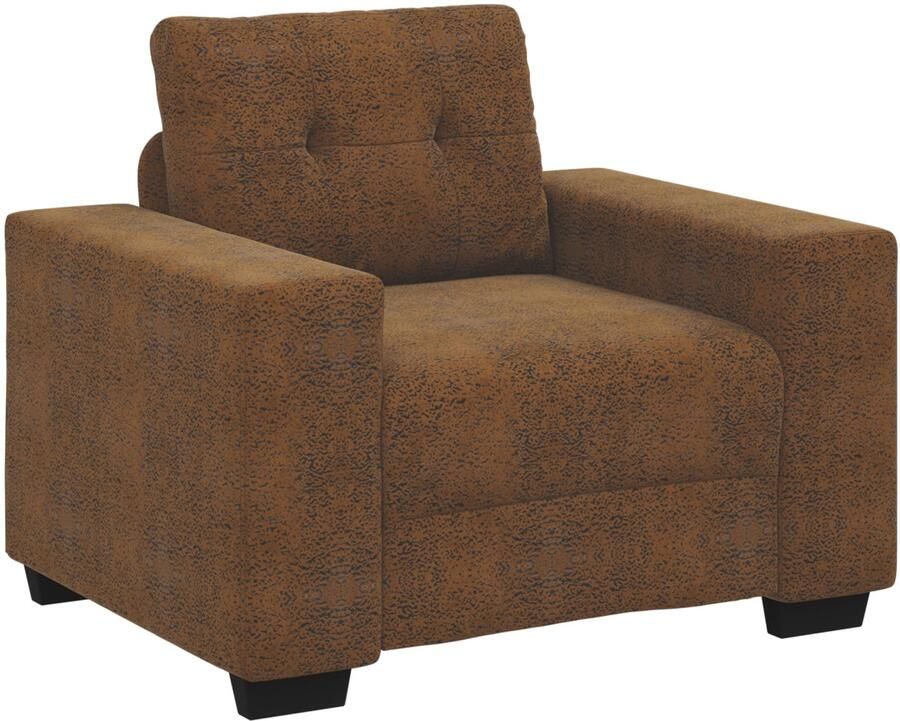 VidaXL Sofa Stoel met kussen Bruin Kunstleer en Hout