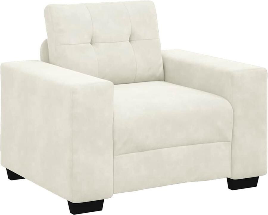 VidaXL Sofastoel Crème 60 cm Fluweel