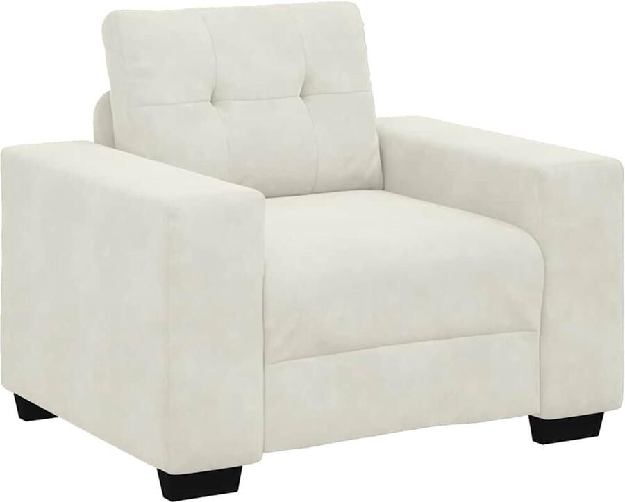 VidaXL Sofastoel Crème 100x78x80 cm Fluweel