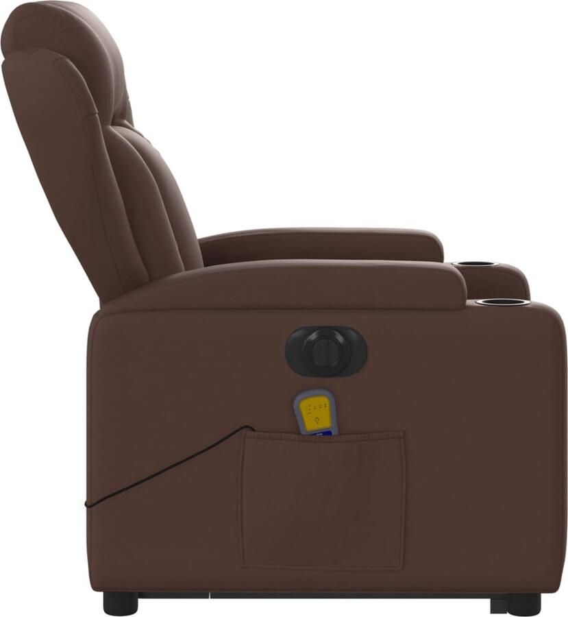 Vida XL vidaXL Sta-op-massagestoel elektrisch kunstleer bruin-VXL-3204567 - Foto 4