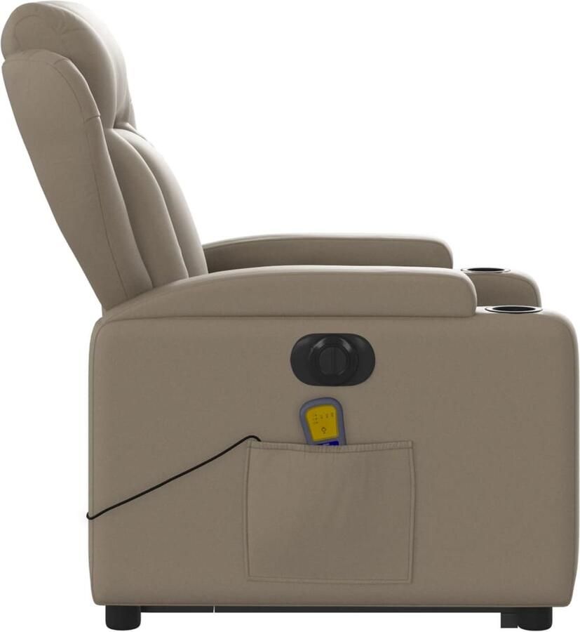 Vida XL vidaXL Sta-op-massagestoel elektrisch kunstleer cappuccinokleurig-VXL-3204571 - Foto 4