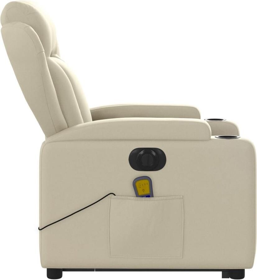 Vida XL vidaXL Sta-op-massagestoel elektrisch kunstleer crÃ¨mekleurig-VXL-3204566 - Foto 4