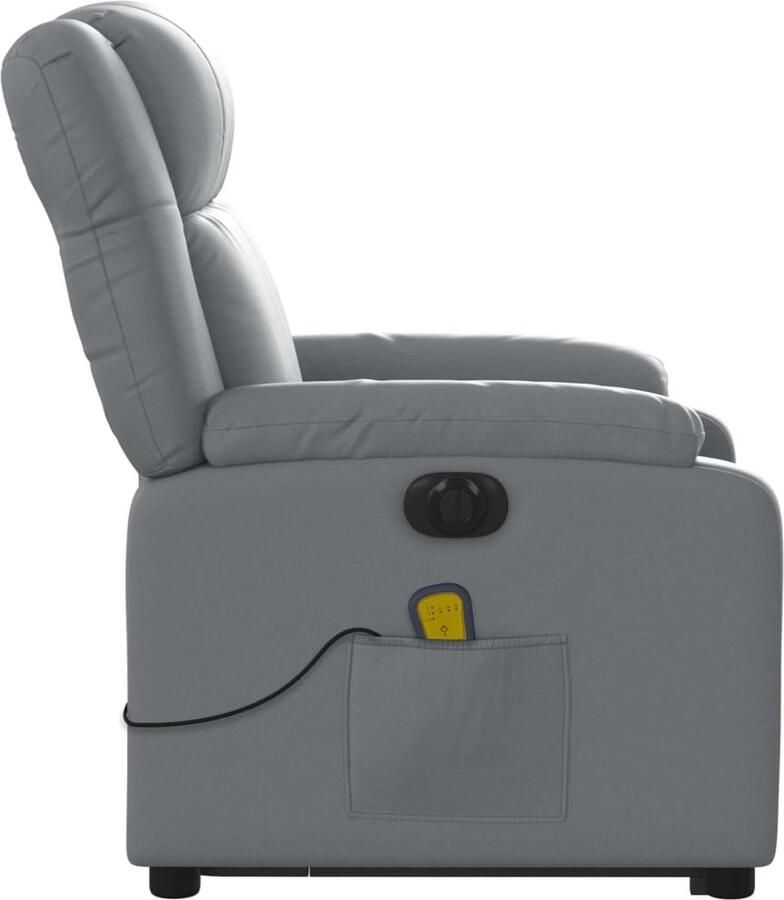 Vida XL vidaXL Sta-op-massagestoel elektrisch kunstleer grijs-VXL-3205174 - Foto 5