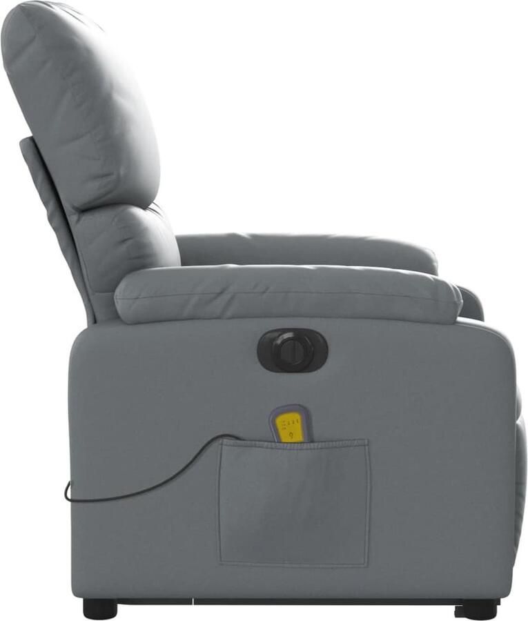 Vida XL vidaXL Sta-op-massagestoel elektrisch kunstleer grijs-VXL-3204910 - Foto 4