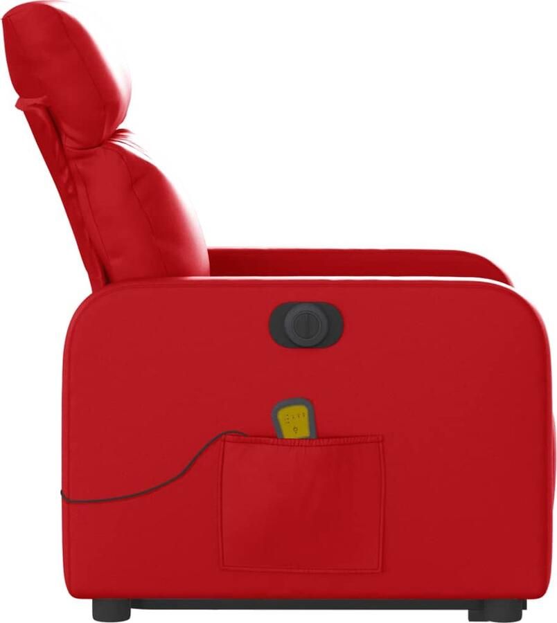 VidaXL Sta-op-massagestoel elektrisch kunstleer rood - Foto 3