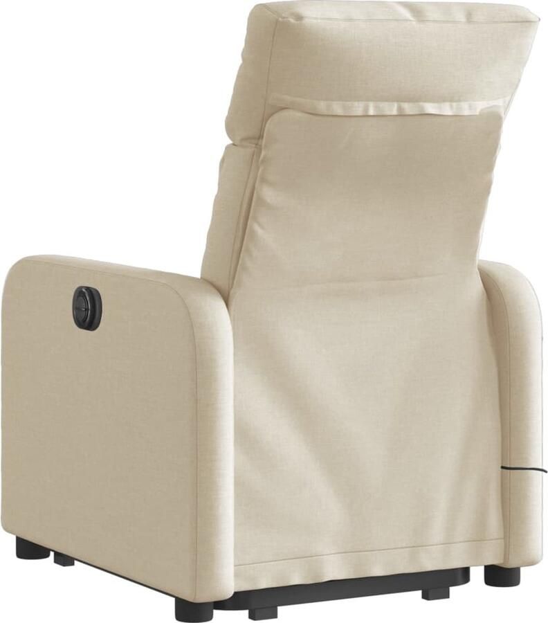 VidaXL Sta-op-massagestoel elektrisch verstelbaar stof crèmekleurig - Foto 3