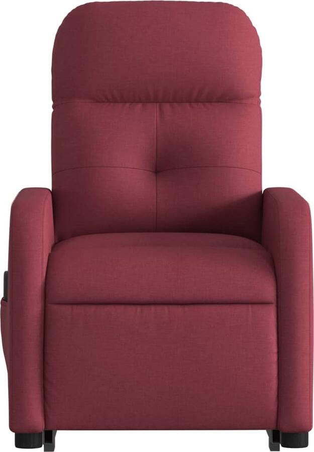 VidaXL Sta-op-massagestoel elektrisch verstelbaar stof wijnrood - Foto 5