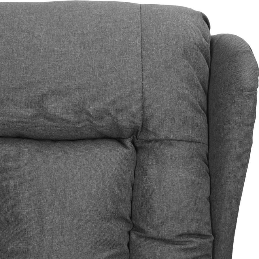 VidaXL Sta-op-massagestoel Lichtgrijs Stof Verstelbaar Sta-op Massagestoel Ergonomische Stoel Relaxfauteuil Grijs Meubilair