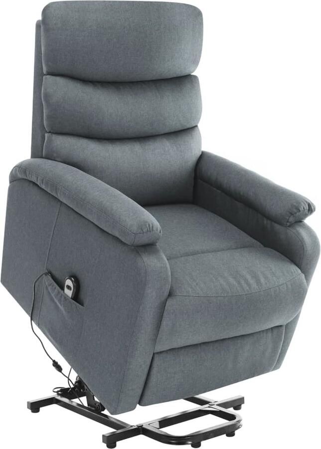 Vida XL vidaXL Sta-op-massagestoel stof lichtgrijs-VXL-329709 - Foto 5