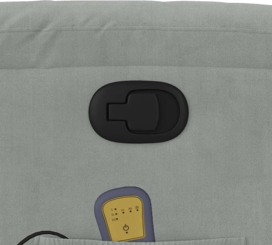 Vida XL vidaXL Sta-op-massagestoel verstelbaar fluweel lichtgrijs-VXL-3205103 - Foto 5