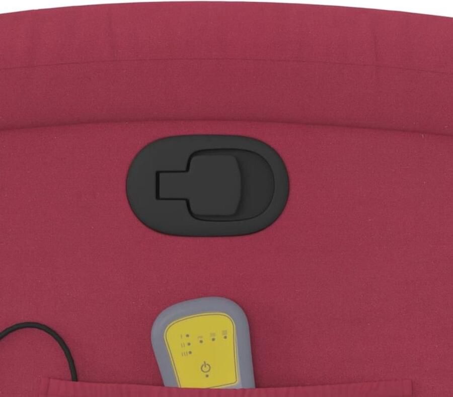 Vida XL vidaXL Sta-op-massagestoel verstelbaar fluweel wijnrood-VXL-3204316 - Foto 3