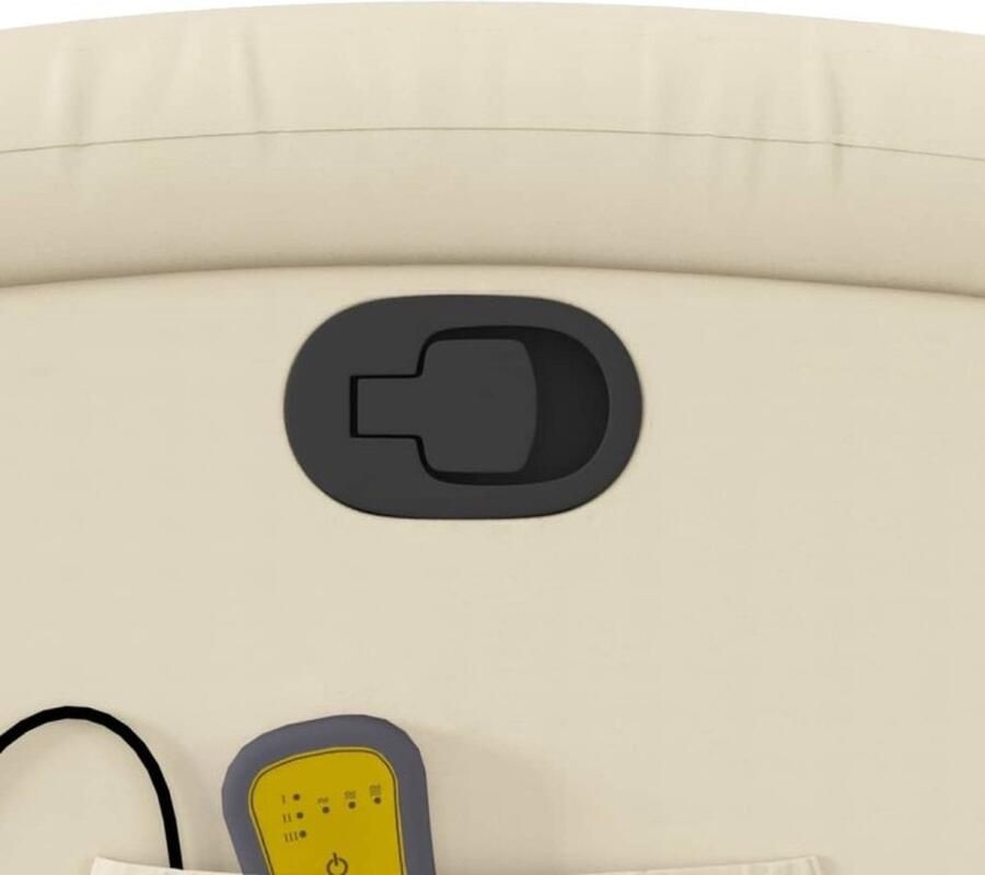 VidaXL Sta-op-massagestoel Verstelbaar Kunstleer crème Sta-op-massagestoel Sta-op-massagestoelen Sta-opstoel Sta-op Stoel - Foto 3