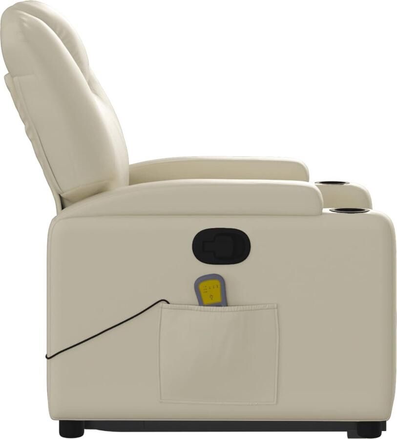 Vida XL Sta-op-massagestoel verstelbaar kunstleer crÃ¨mekleurig SKU: V3204438 - Foto 2