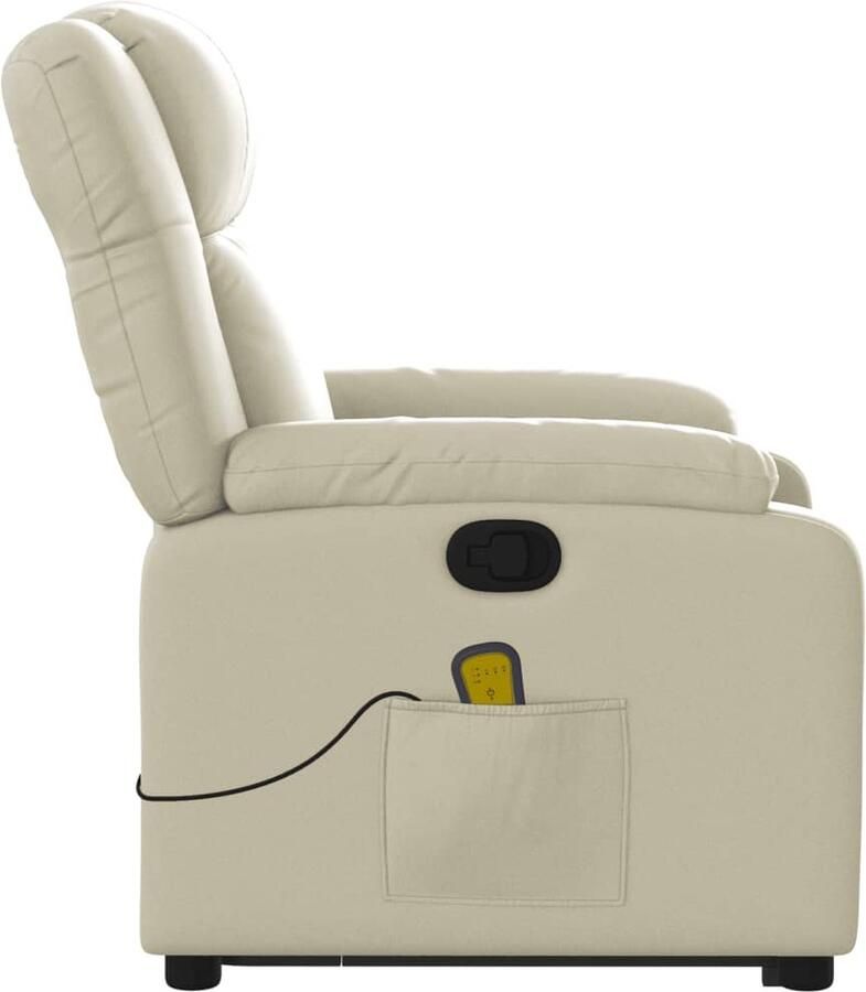 Vida XL vidaXL Sta-op-massagestoel verstelbaar kunstleer crÃ¨mekleurig-VXL-3205158 - Foto 2