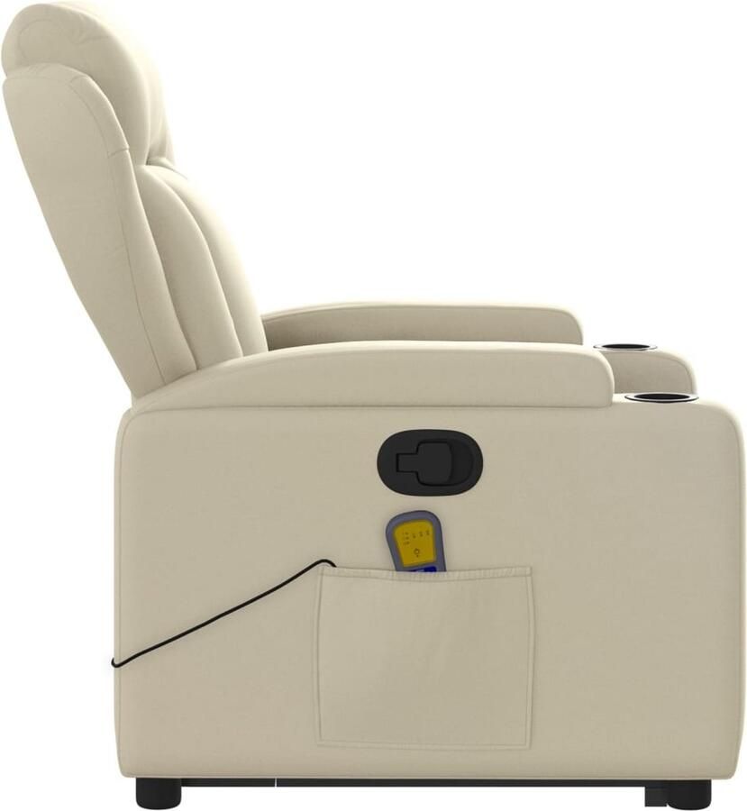 Vida XL vidaXL Sta-op-massagestoel verstelbaar kunstleer crÃ¨mekleurig-VXL-3204552 - Foto 4