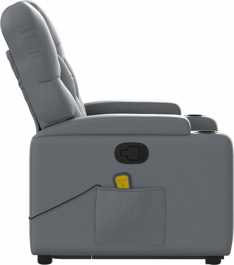Vida XL vidaXL Sta-op-massagestoel verstelbaar kunstleer grijs-VXL-3204782 - Foto 4