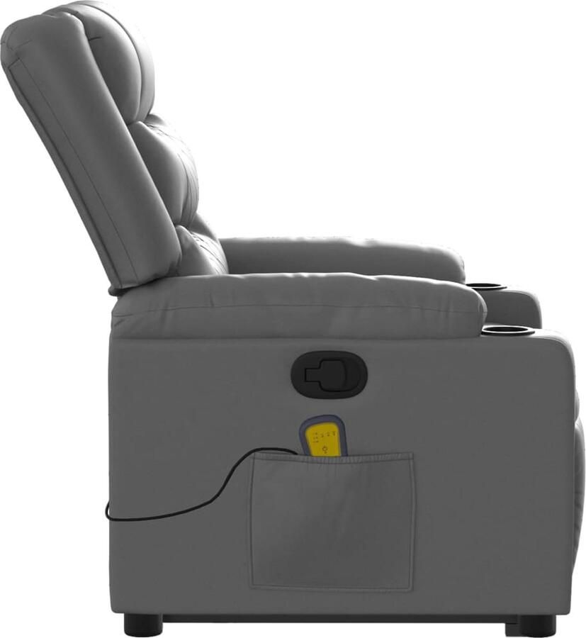 Vida XL vidaXL Sta-op-massagestoel verstelbaar kunstleer grijs-VXL-3206558 - Foto 5