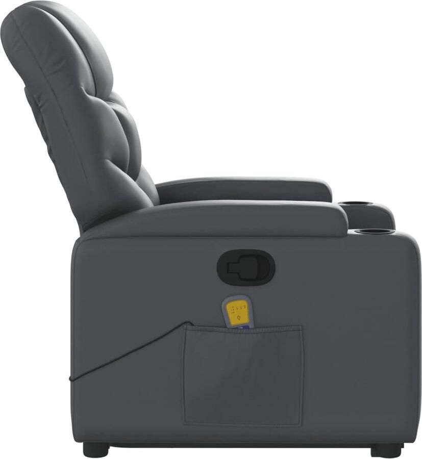 Vida XL vidaXL Sta-op-massagestoel verstelbaar kunstleer grijs-VXL-3204668 - Foto 3