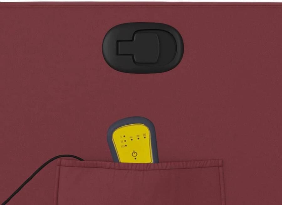 VidaXL Sta-op-massagestoel verstelbaar kunstleer wijnrood - Foto 5