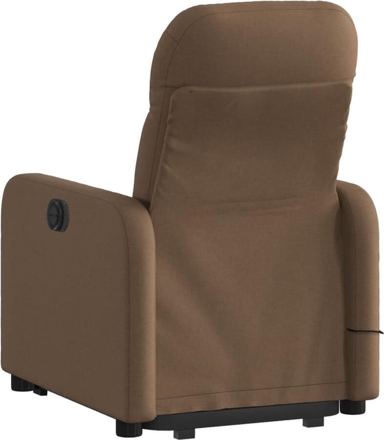 VidaXL Sta-op-massagestoel verstelbaar stof bruin - Foto 3