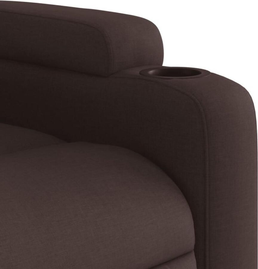 Vida XL vidaXL Sta-op-massagestoel verstelbaar stof donkerbruin-VXL-3204499 - Foto 10