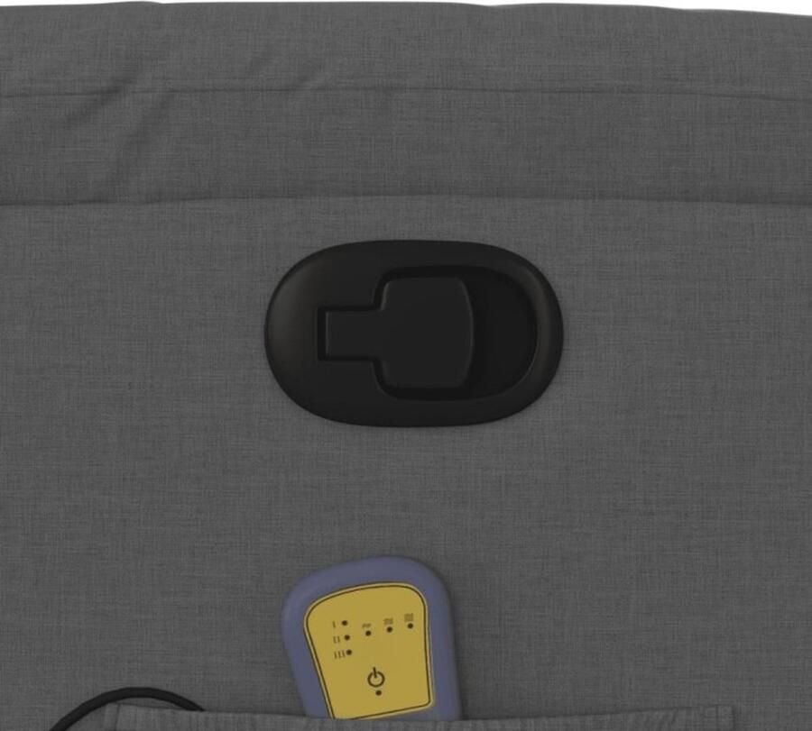 Vida XL vidaXL Sta-op-massagestoel verstelbaar stof donkergrijs-VXL-3204993 - Foto 5