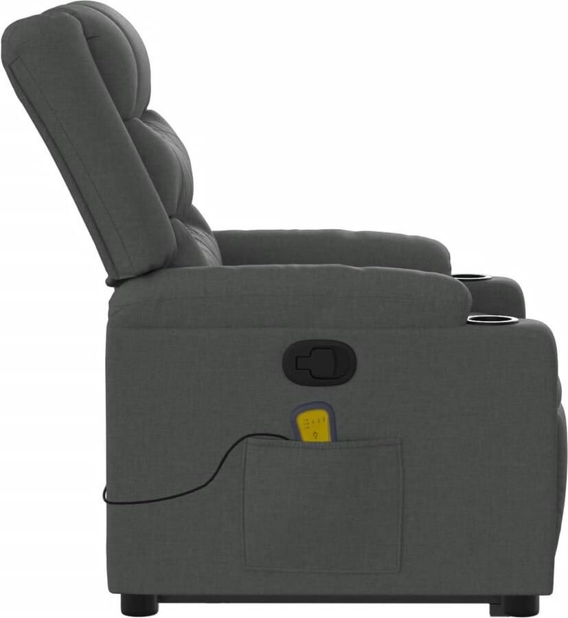 Vida XL vidaXL Sta-op-massagestoel verstelbaar stof donkergrijs-VXL-3204609 - Foto 14