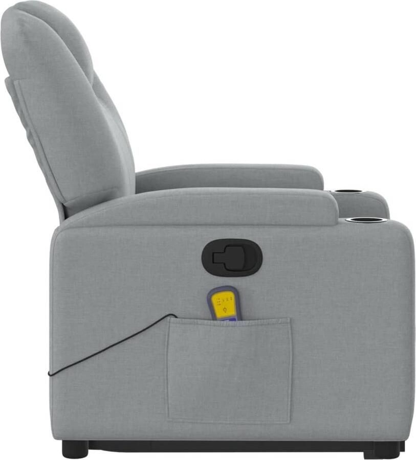 Vida XL vidaXL Sta-op-massagestoel verstelbaar stof lichtgrijs-VXL-3204380 - Foto 4