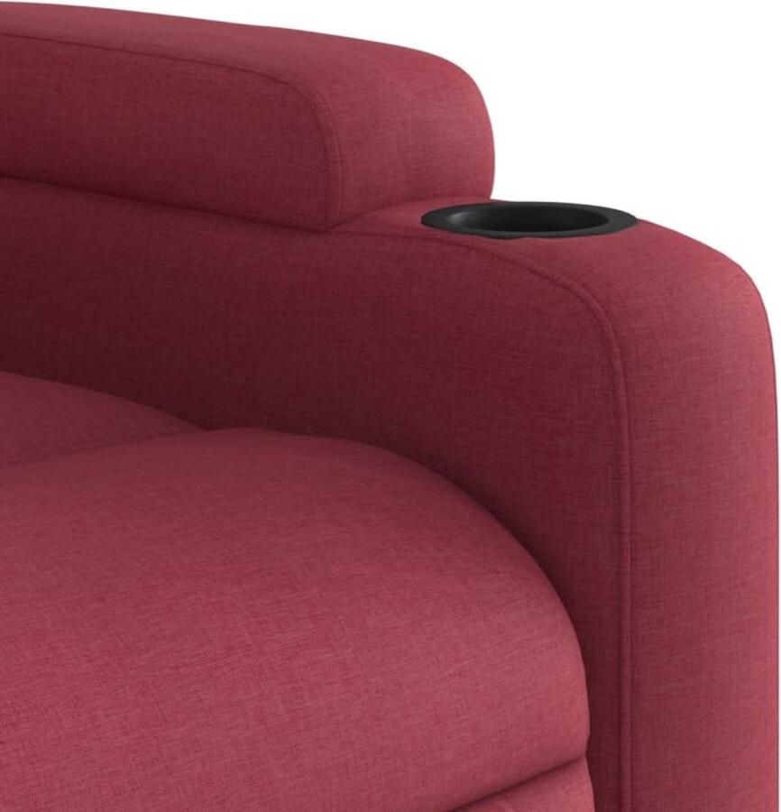 Vida XL vidaXL Sta-op-massagestoel verstelbaar stof wijnrood-VXL-3204497 - Foto 4