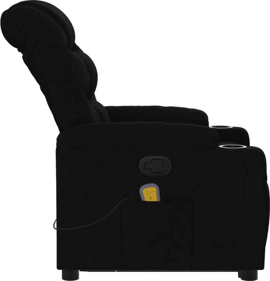 Vida XL Sta-op-massagestoel verstelbaar stof zwart SKU: V3206656 - Foto 3