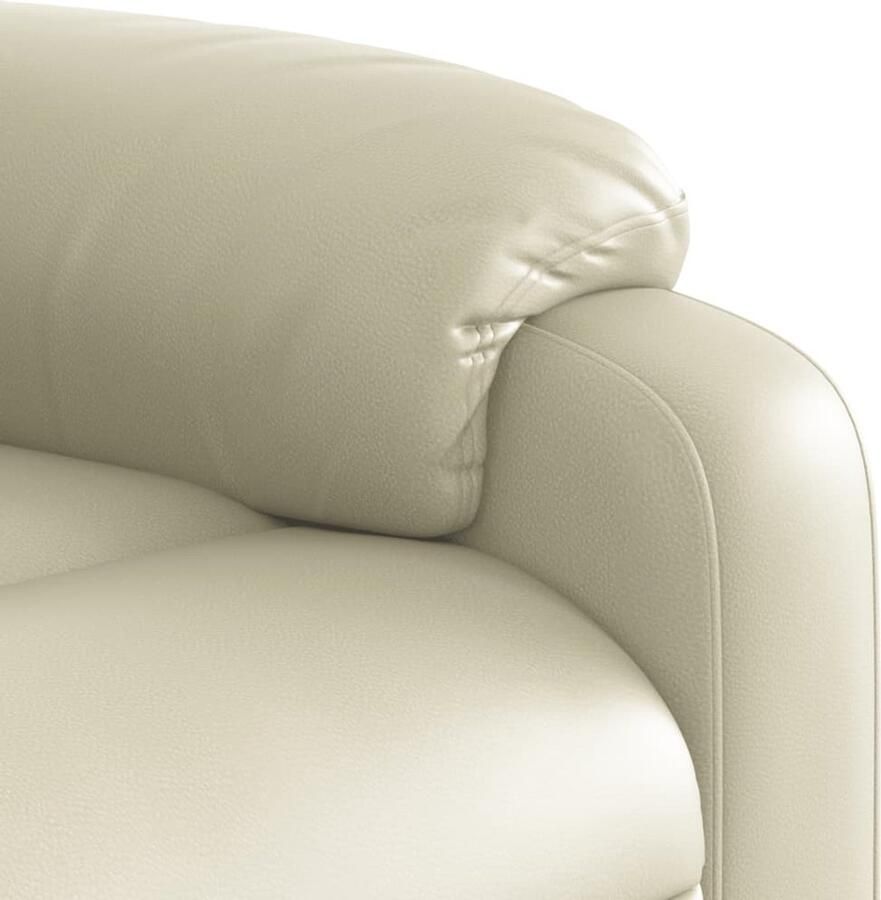 VidaXL Fauteuil elektrisch verstelbaar kunstleer crèmekleurig - Foto 2