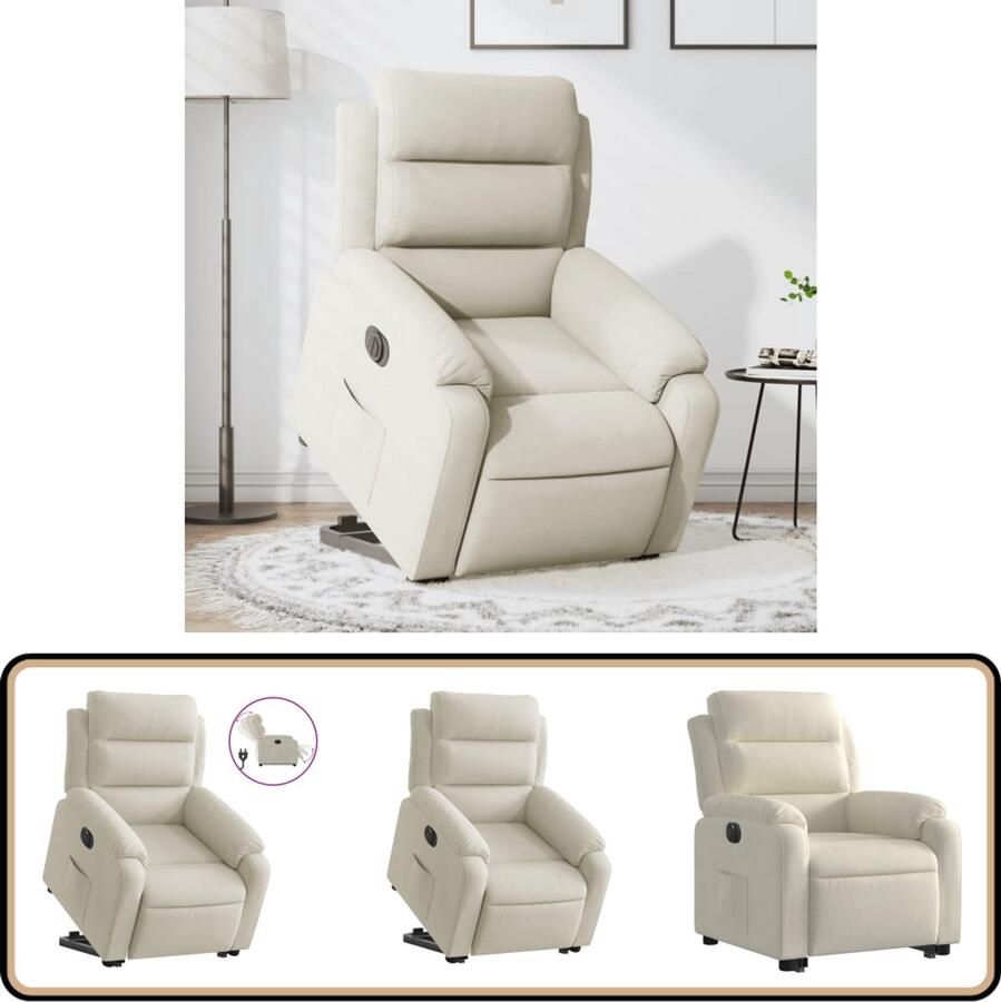 VidaXL Sta-op-stoel Elektrisch Verstelbaar Fluweel Elektrische Sta-op-stoel Sta-opstoel Ergonomische Stoel Comfortabele Stoel Fluweel Stoel