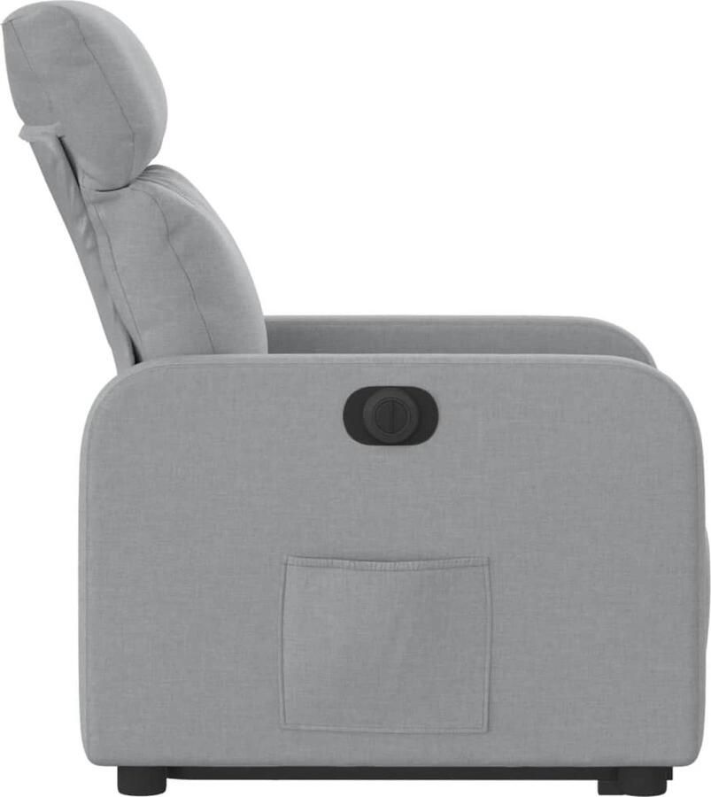 Vida XL vidaXL Sta-op-stoel elektrisch verstelbaar stof lichtgrijs-VXL-3206717 - Foto 3