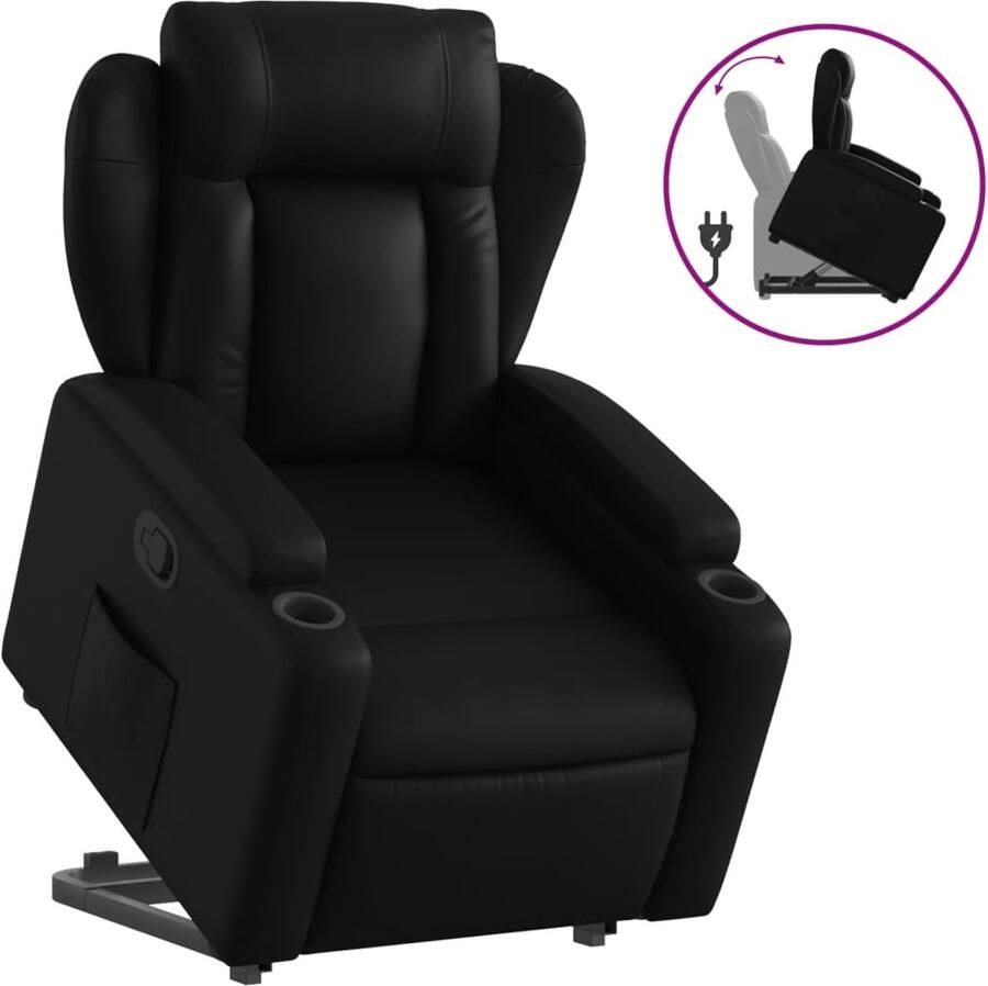 Vida XL vidaXL Sta-op-stoel kunstleer zwart-VXL-3204544 - Foto 2