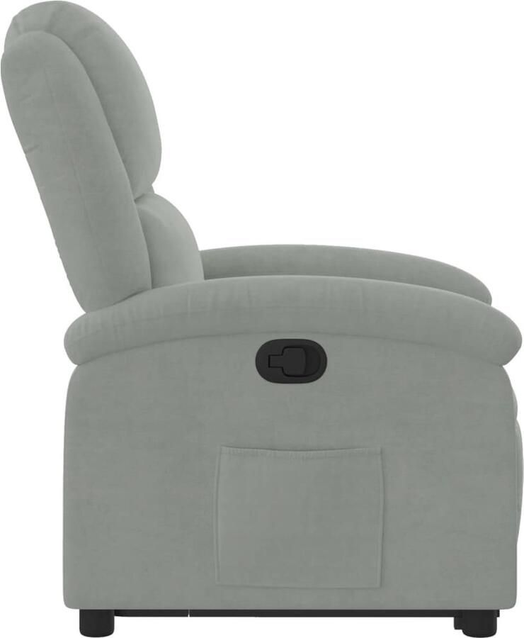 Vida XL vidaXL Sta-op-stoel verstelbaar fluweel lichtgrijs-VXL-3204300 - Foto 5