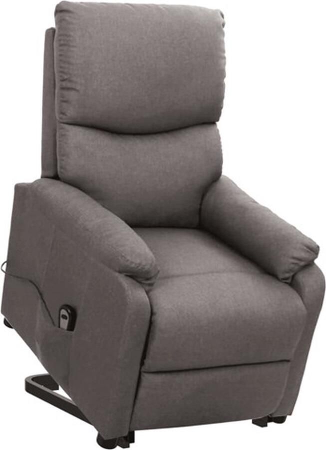 VidaXL Sta-op-stoel verstelbaar stof lichtgrijs